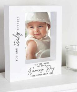 Personalised ‘Truly Blessed’ Naming Day 5×7 Box Photo Frame