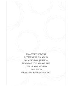 Personalised Truly Blessed Naming Day Card
