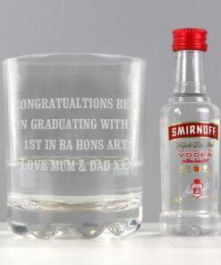 Personalised Tumbler and Smirnoff Vodka Miniature Set
