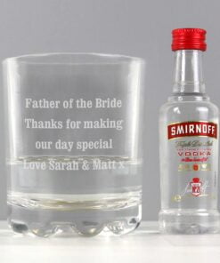 Personalised Tumbler and Smirnoff Vodka Miniature Set