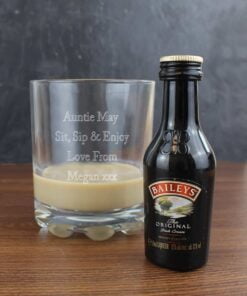 Personalised Tumbler & Baileys Miniature Set