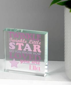 Personalised Twinkle Girls Large Crystal Token
