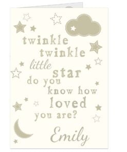 Personalised Twinkle Twinkle Card