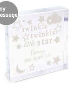 Personalised Twinkle Twinkle Large Crystal Token