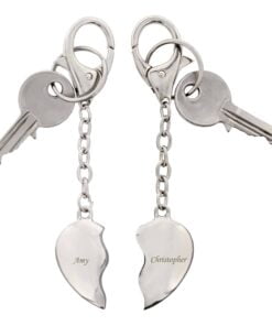 Personalised Two Hearts Keyring