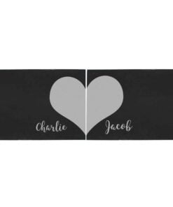 Personalised Two Hearts Slate Placemat Set