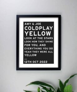 Personalised Typography Black Framed Print