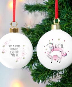 Personalised Unicorn Bauble
