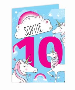 Personalised Unicorn Birthday Card
