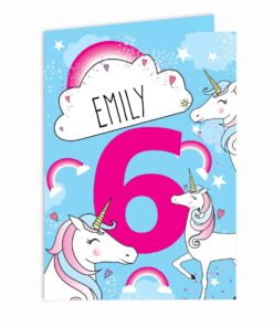 Personalised Unicorn Birthday Card