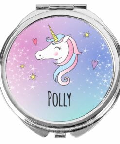 Personalised Unicorn Compact Mirror