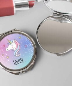 Personalised Unicorn Compact Mirror