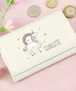 Personalised Unicorn Cream Purse