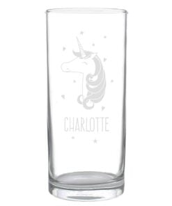 Personalised Unicorn Engraved Hi Ball Glass