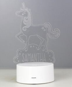 Personalised Unicorn LED Colour Changing Night Light