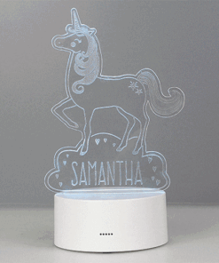 Personalised Unicorn LED Colour Changing Night Light