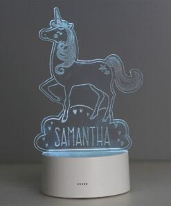 Personalised Unicorn LED Colour Changing Night Light