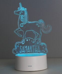 Personalised Unicorn LED Colour Changing Night Light