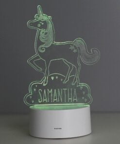 Personalised Unicorn LED Colour Changing Night Light