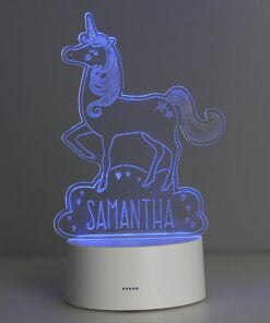 Personalised Unicorn LED Colour Changing Night Light