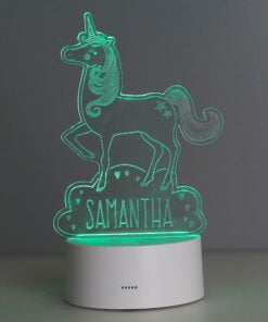 Personalised Unicorn LED Colour Changing Night Light