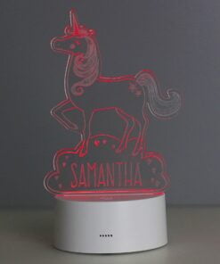 Personalised Unicorn LED Colour Changing Night Light