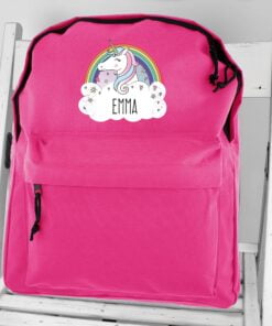 Personalised Unicorn Pink Backpack