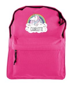 Personalised Unicorn Pink Backpack