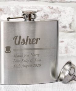 Personalised Usher Hip Flask