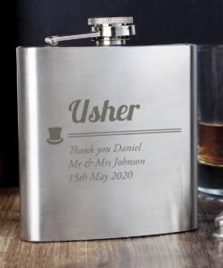 Personalised Usher Hip Flask