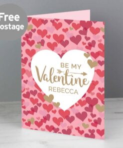 Personalised Valentine’s Day Confetti Hearts Card