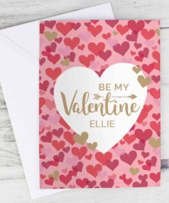 Personalised Valentine’s Day Confetti Hearts Card