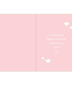 Personalised Valentine’s Day Confetti Hearts Card