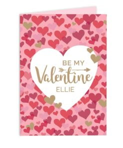 Personalised Valentine’s Day Confetti Hearts Card