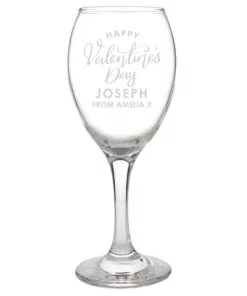Personalised Valentine’s Day Wine Glass
