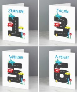 Personalised Vehicles Birthday Card