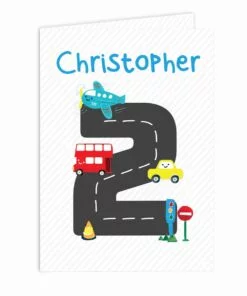 Personalised Vehicles Birthday Card