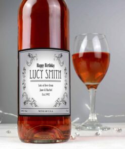 Personalised Vineyard Rose Wine