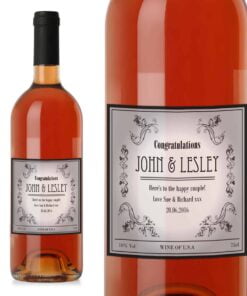 Personalised Vineyard Rose Wine