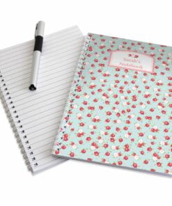 Personalised Vintage Floral A5 Notebook