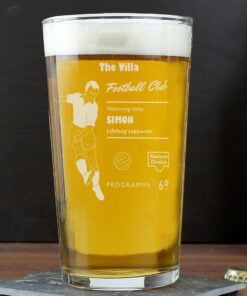 Personalised Vintage Football Supporter’s Pint Glass