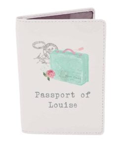 Personalised Vintage Pastel Travel Cream Passport Holder