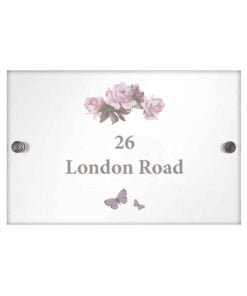 Personalised Vintage Rose Acrylic House Sign