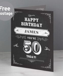Personalised Vintage Typography Birthday Card