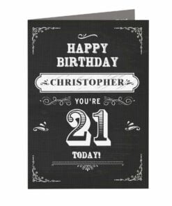 Personalised Vintage Typography Birthday Card