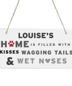 Personalised ‘Wagging Tails’ Dog Wooden Sign