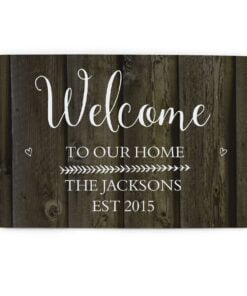 Personalised Walnut Wood Grain Metal Sign
