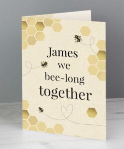Personalised We Bee-Long Together Card