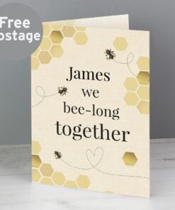 Personalised We Bee-Long Together Card