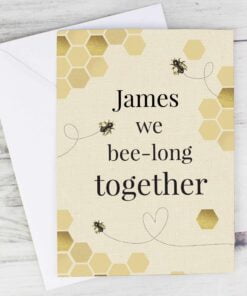 Personalised We Bee-Long Together Card